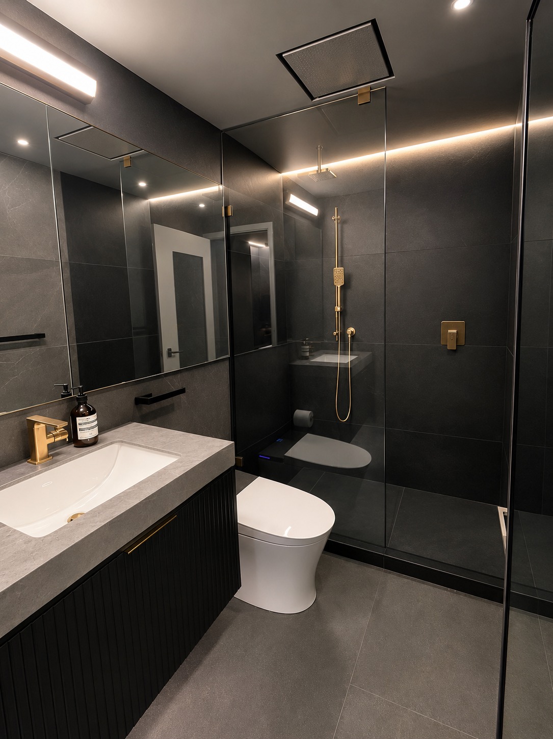 Lux Noir Bathroom renovation