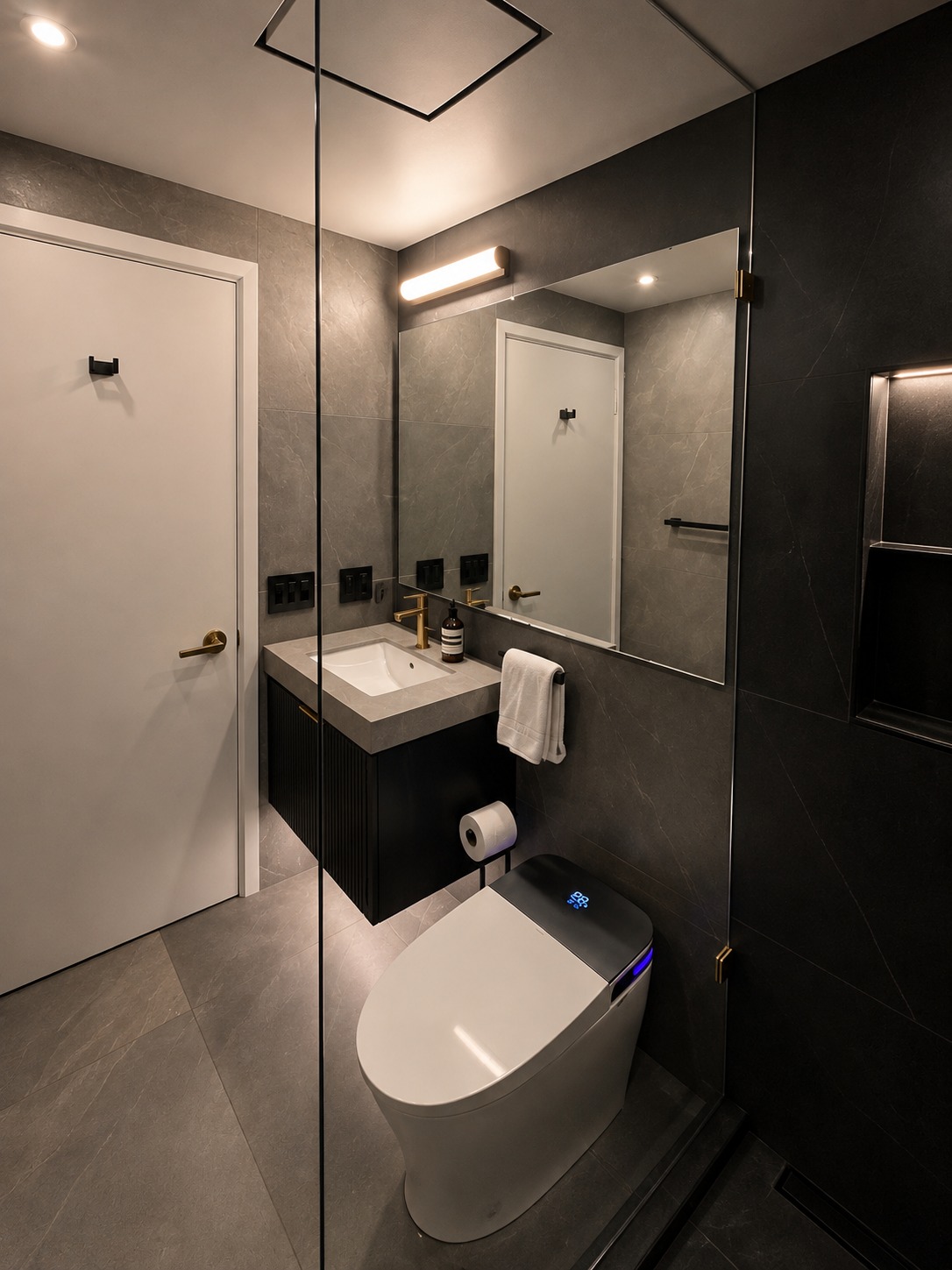 Lux Noir Bathroom renovation