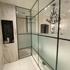 Glass Enclosure Sandblasted