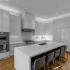 Kitchen Land Contemporary Two Tone Kitchen Design with Waterfall Island