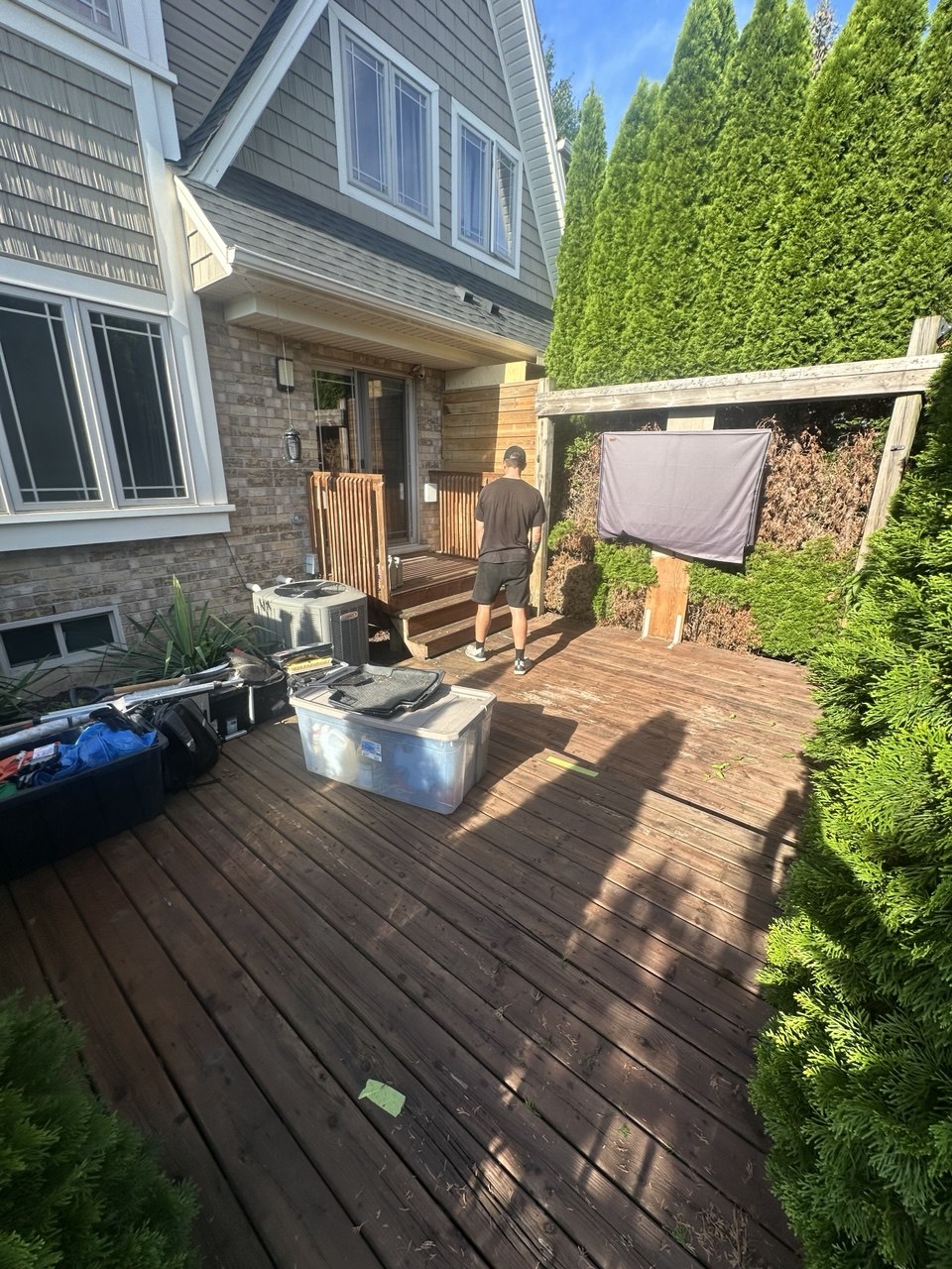 Deck painting and pressure washing - Before